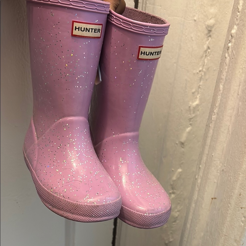 Hunter Sparkly Pink Kids' Boots